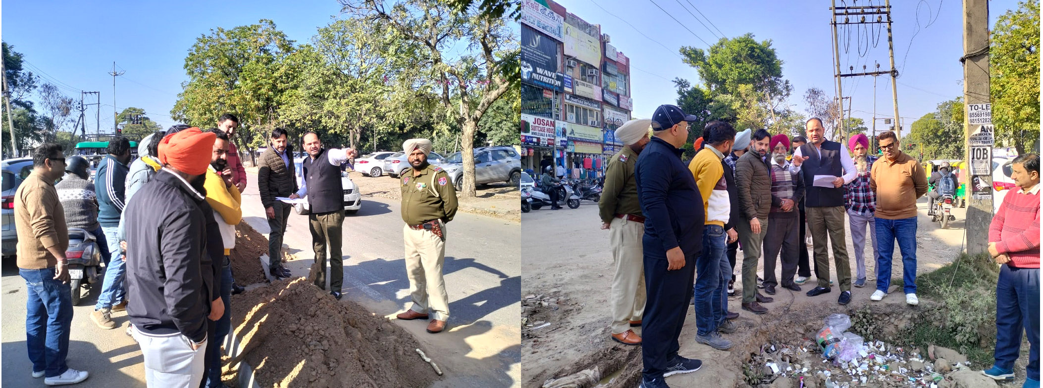 Member of Punjab State Traders Commission reviewed road widening to solve problems of traders